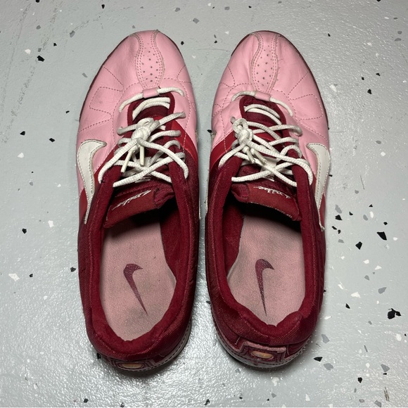 Vintage Y2k Nike Running / Perforated Track Shoes Women’s Size 12 Pink Burgundy - Picture 7 of 9